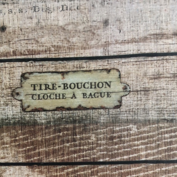 👛(ANY 2/$20)Rustic Style Screen Art Sign,Asymmetrical Merlot and Corkscrew Theme - Picture 3 of 5